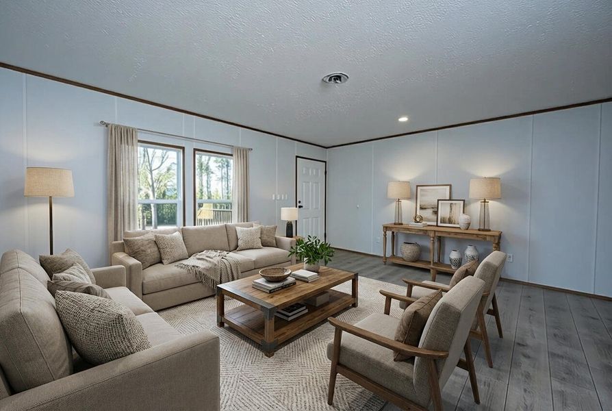 Furnished interior view inside a new home in , St. Stephen (Image 3). Furnished interior view inside a new home in , St. Stephen (Image 3).