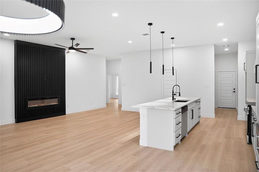 Furnished interior view inside a new home in , Dallas (Image 6).