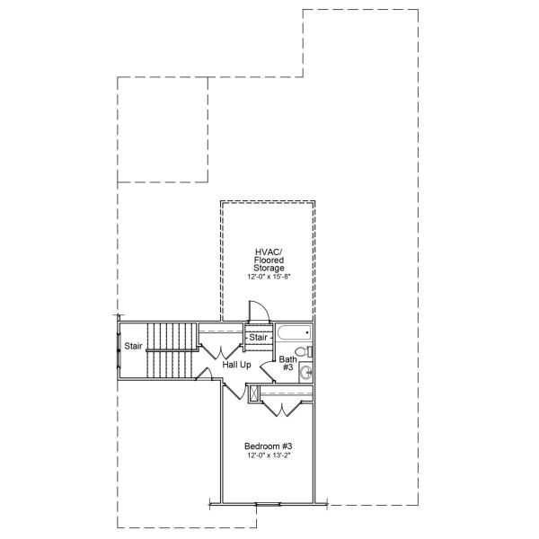 2D floor plan layout of this home in Grand Park, Leland, NC (Image 6).