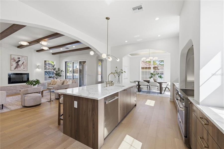Furnished interior view inside a new home in , St. Petersburg (Image 44).