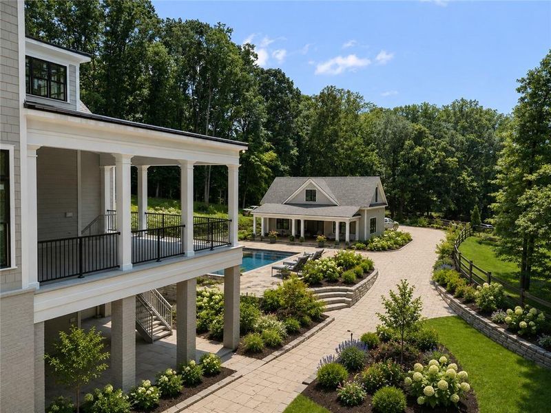 Exterior details and patio area of a home in , Milton (Image 15). Exterior details and patio area of a home in , Milton (Image 15).