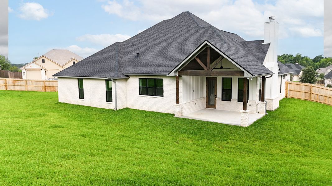 Exterior details and patio area of a home in Greenbrier, Bryan (Image 28). Exterior details and patio area of a home in Greenbrier, Bryan (Image 28).