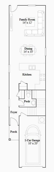 2D floor plan layout of this home in Sila: Wellton Collection, Huffman, TX (Image 3).