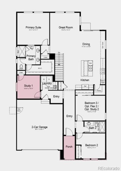 Structural options added include: study, finished basement.