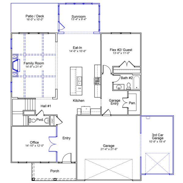 2D floor plan layout of this home in Hawthorn Ridge, Inman, SC (Image 2). 2D floor plan layout of this home in Hawthorn Ridge, Inman, SC (Image 2).