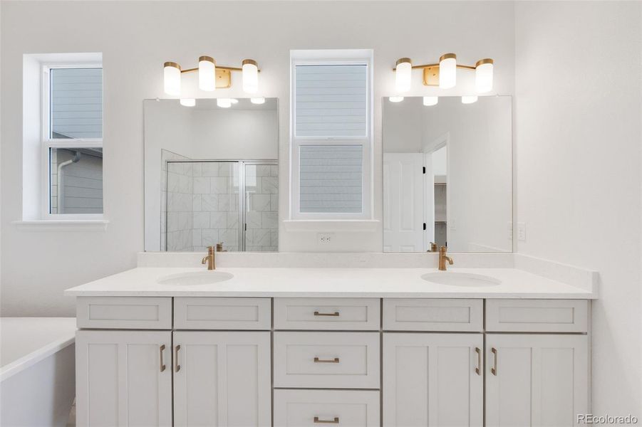Close-up of interior finishes inside a home in Highlands Preserve, Mead (Image 16).