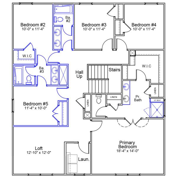 2D floor plan layout of this home in Hidden Springs, Lexington, SC (Image 3).