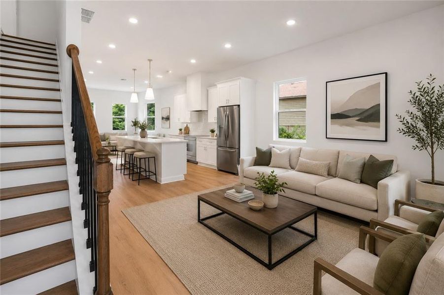 Furnished interior view inside a new home in , Atlanta (Image 6).