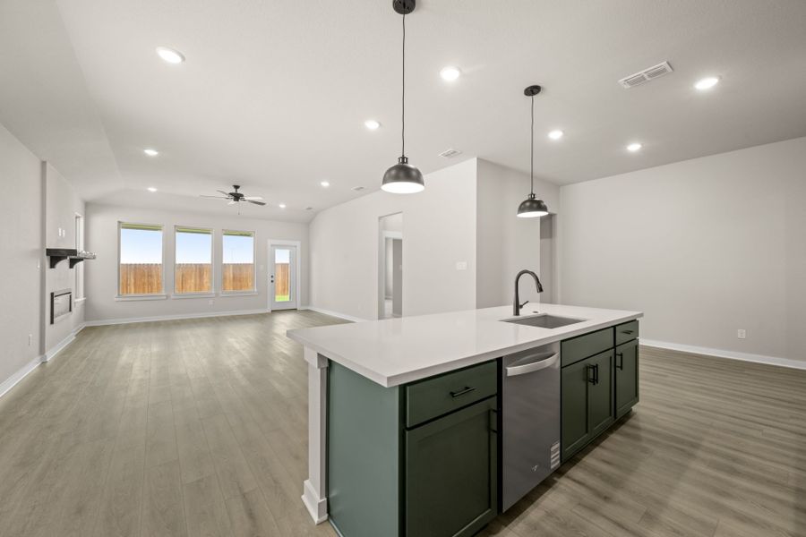 Representative furnished interior of a home built from the Rowan Trinity Grove by Brohn Homes in Trinity Grove, Spring (Image 5).