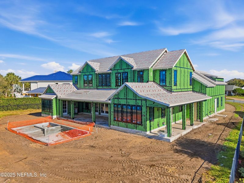 In-progress construction of a new home in , Ponte Vedra Beach, FL (Image 53).
