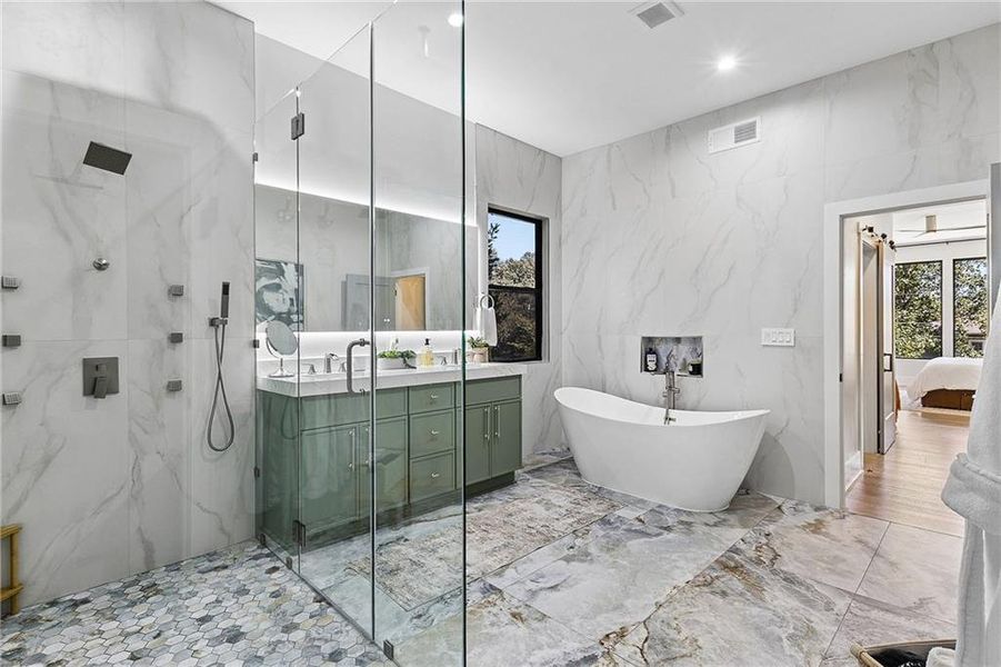 Furnished interior view inside a new home in , Atlanta (Image 54).