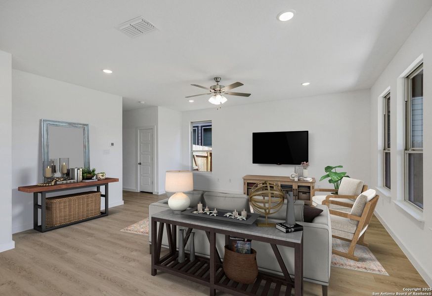 Furnished interior view inside a new home in Morgan Meadows, San Antonio (Image 11). Furnished interior view inside a new home in Morgan Meadows, San Antonio (Image 11).