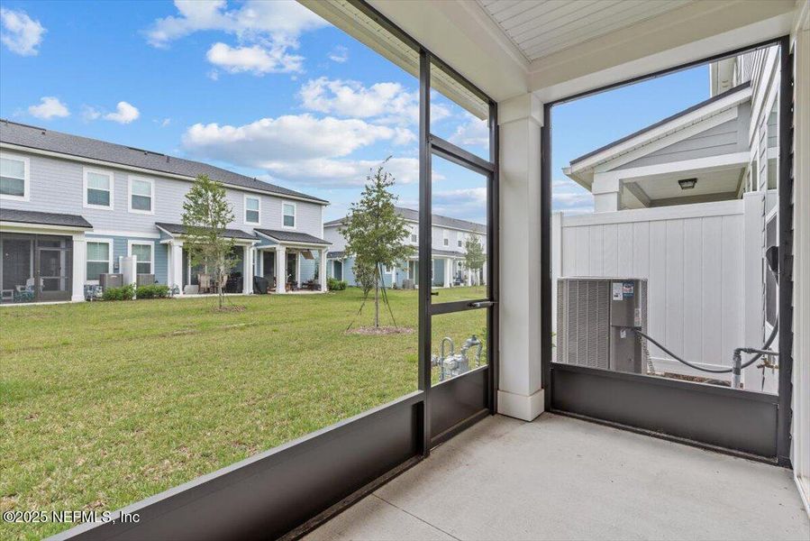 Exterior details and patio area of a home in Brandon Lakes at Silver Landing, St. Augustine (Image 29). Exterior details and patio area of a home in Brandon Lakes at Silver Landing, St. Augustine (Image 29).