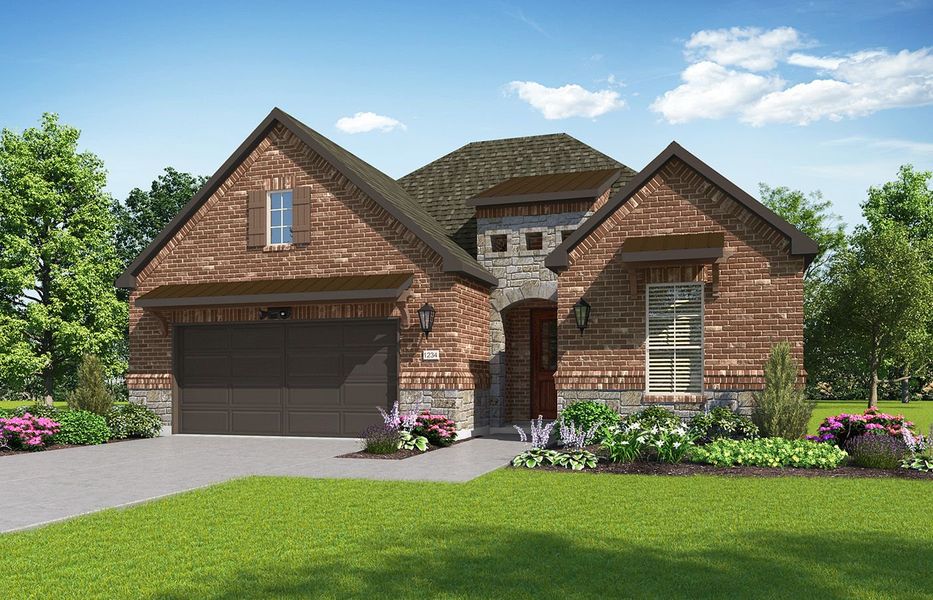 Representative exterior photo of a completed home built from the Casina by Ladera Texas in Ladera Little Elm, Little Elm, TX (Image 13).