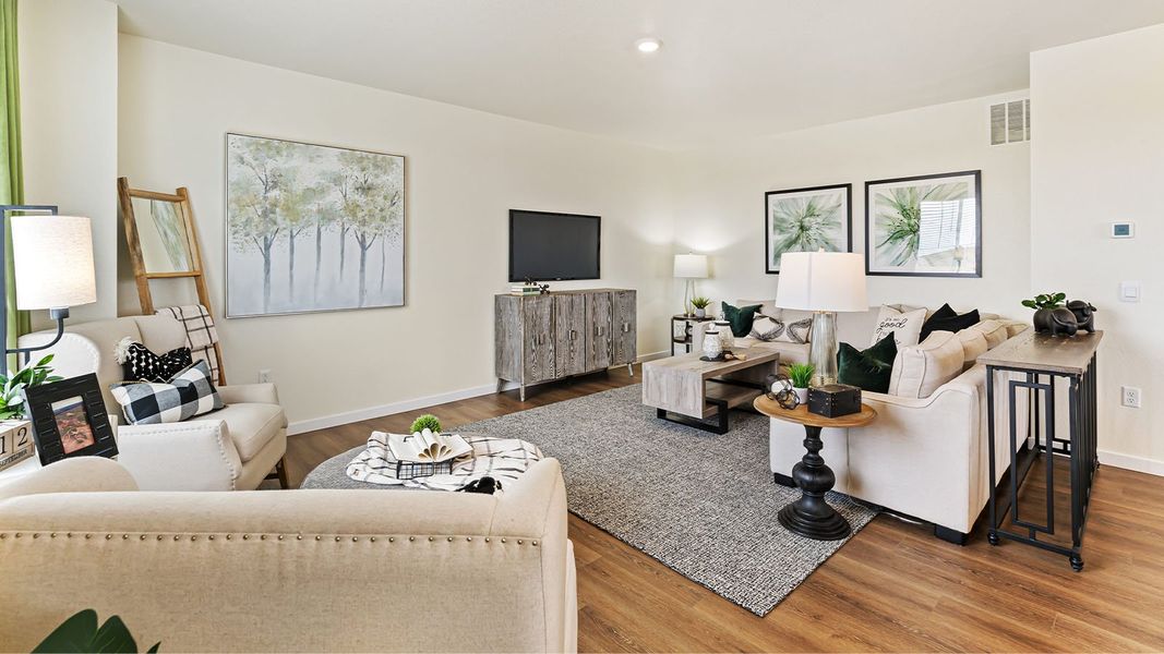 Furnished interior view inside a new home in Sky Ranch, Watkins (Image 12). Furnished interior view inside a new home in Sky Ranch, Watkins (Image 12).
