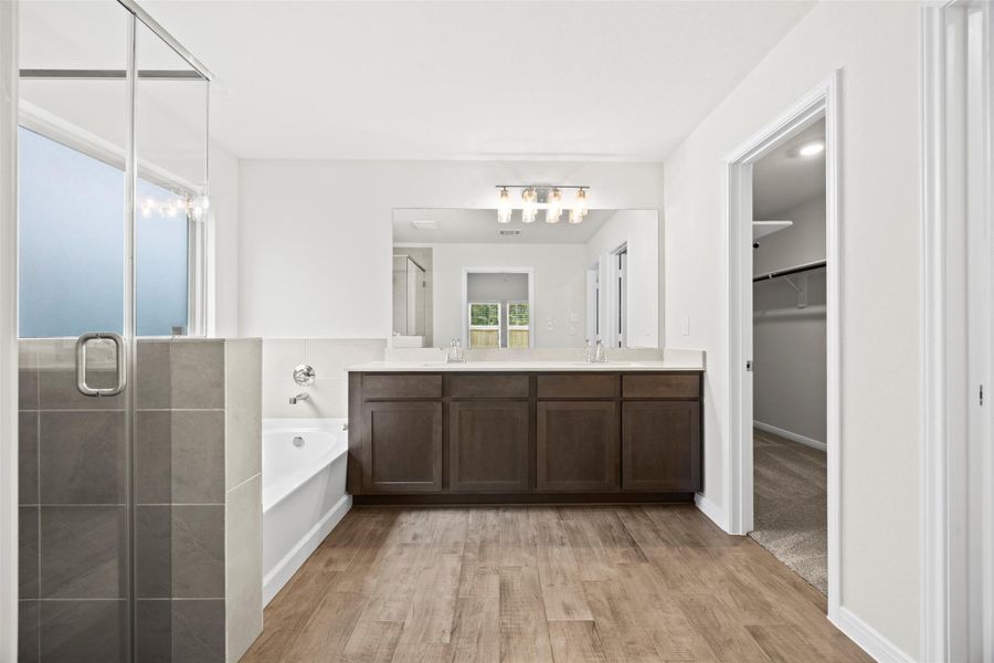 Furnished interior view inside a new home in Enclave at Dobbin, Magnolia (Image 8). Furnished interior view inside a new home in Enclave at Dobbin, Magnolia (Image 8).