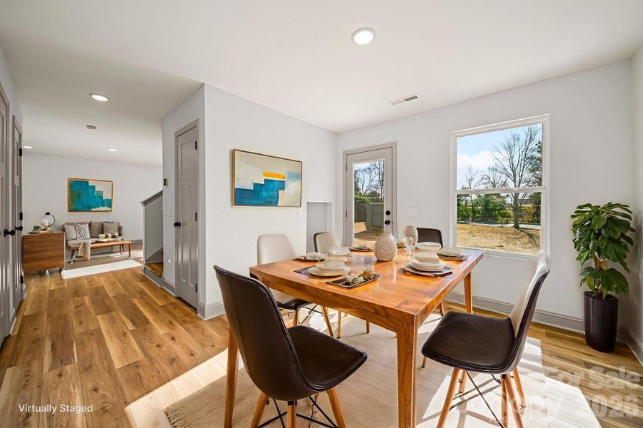 Virtual staging of dining area