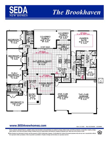 2D floor plan layout for the Brookhaven by SEDA New Homes in Katie Cove, Jacksonville, FL (Image 3). 2D floor plan layout for the Brookhaven by SEDA New Homes in Katie Cove, Jacksonville, FL (Image 3).