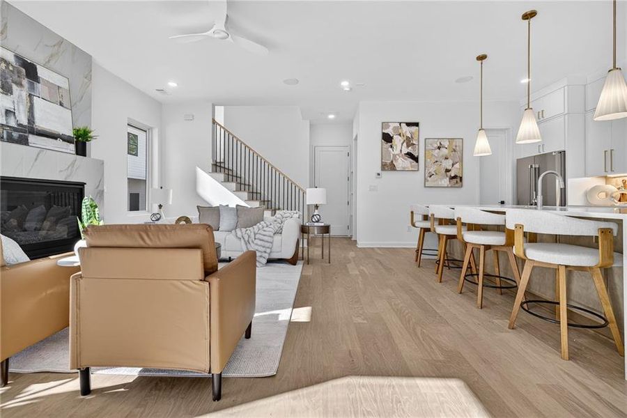 Furnished interior view inside a new home in , Atlanta (Image 32).