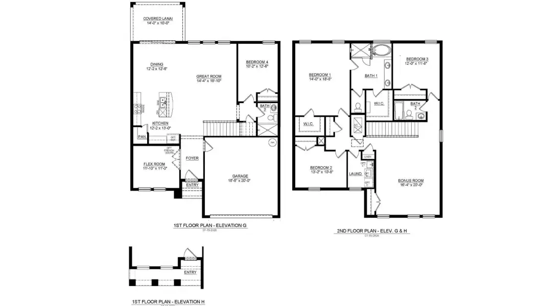 2D floor plan layout of this home in Farm at Varrea, Plant City, FL (Image 3).