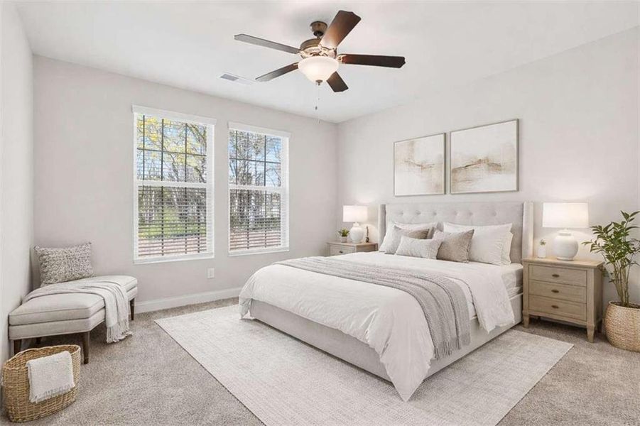 Furnished interior view inside a new home in Morning Creek Forest, South Fulton (Image 9).