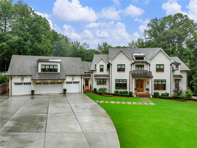 Front exterior of a new home in , Buford, GA, highlighting curb appeal (Image 30). Front exterior of a new home in , Buford, GA, highlighting curb appeal (Image 30).