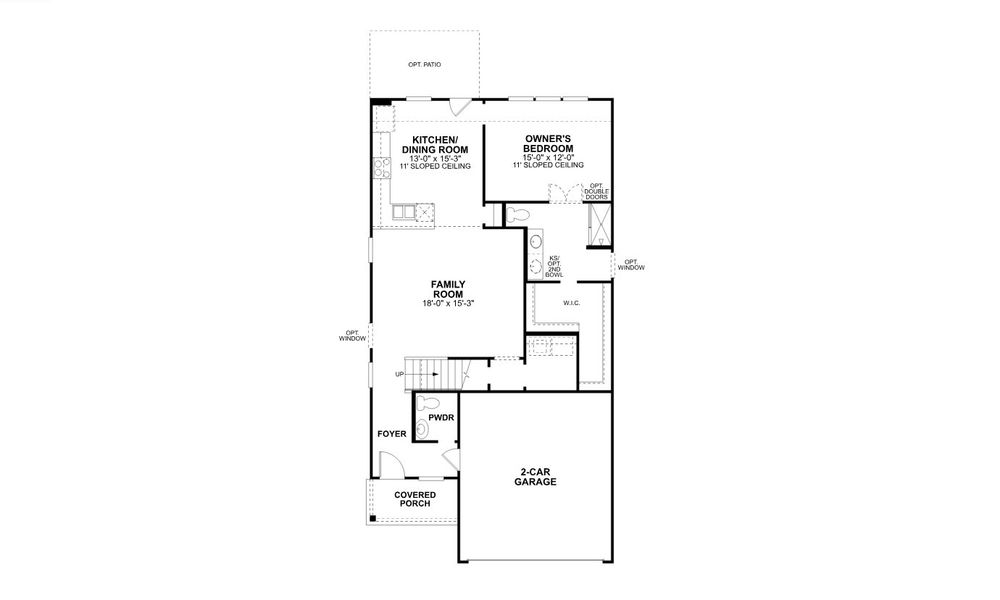 2D floor plan layout for the Larkspur - 30' Smart Series by M/I Homes in Lane Ranch, Sanger, TX (Image 4). 2D floor plan layout for the Larkspur - 30' Smart Series by M/I Homes in Lane Ranch, Sanger, TX (Image 4).