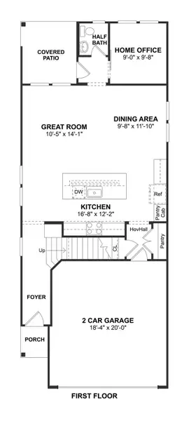 2D floor plan layout for the San Antonio by K. Hovnanian® Homes in León, Houston, TX (Image 3).