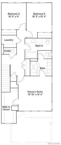 2D floor plan layout of this home in Parterre, Thornton, CO (Image 3).