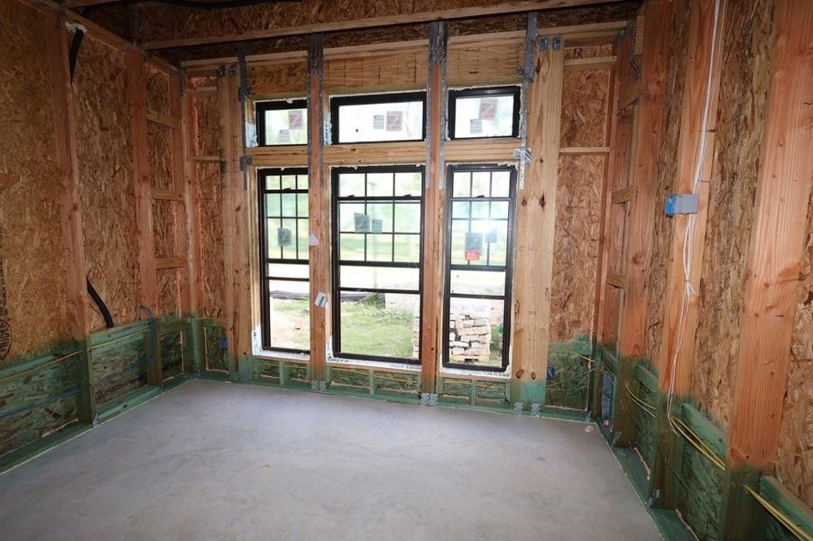 In-progress construction of a new home in Riceland 60’ Homesites, Mont Belvieu, TX (Image 8). In-progress construction of a new home in Riceland 60’ Homesites, Mont Belvieu, TX (Image 8).