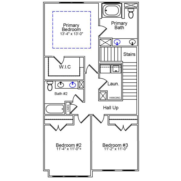 2D floor plan layout of this home in Sweetbrier, Durham, NC (Image 4).