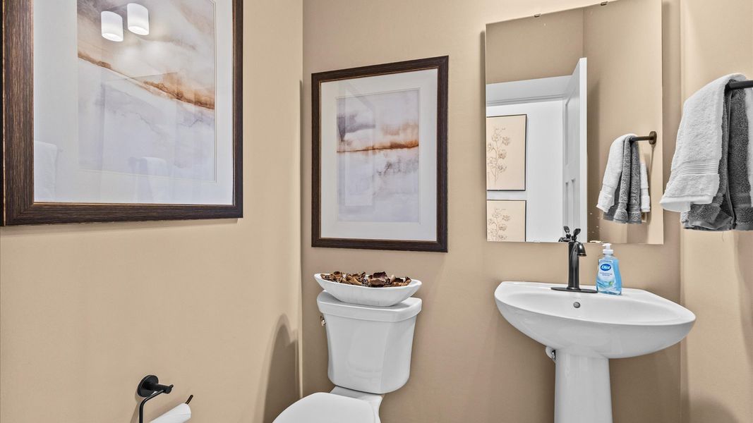 Representative furnished interior of a home built from the Wakefield - Finished Basement by DRB Homes in Pinebrook, Woodruff (Image 34).