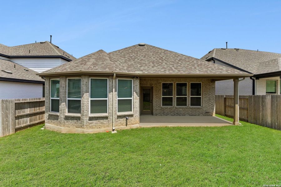 Exterior details and patio area of a home in Sendero at Veramendi, New Braunfels (Image 3).