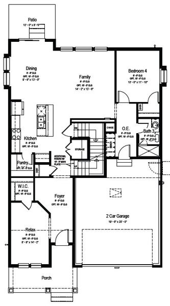 2D floor plan layout of this home in Country Club Reserve – Fort Collins, Fort Collins, CO (Image 5).