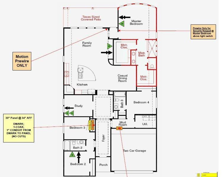 2D floor plan layout of this home in Wildtree, Magnolia, TX (Image 2).