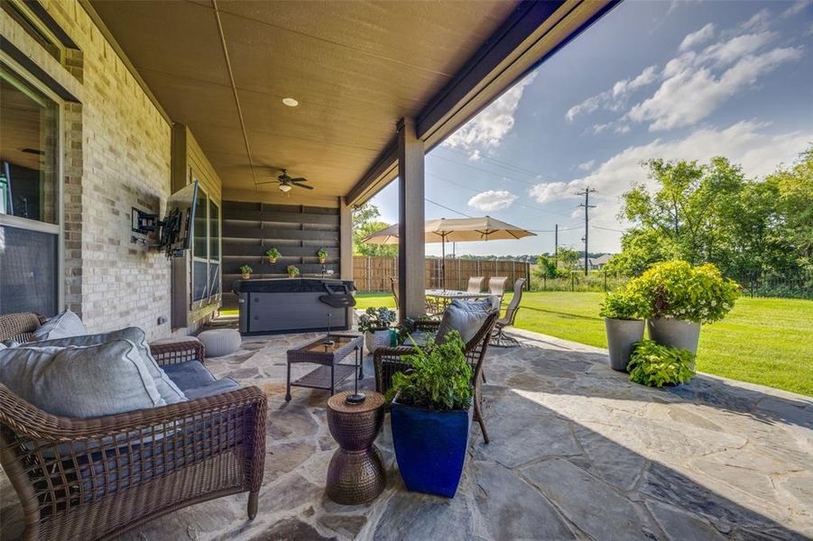 Exterior details and patio area of a home in Error: Invalid Content, Van Alstyne (Image 23). Exterior details and patio area of a home in Error: Invalid Content, Van Alstyne (Image 23).