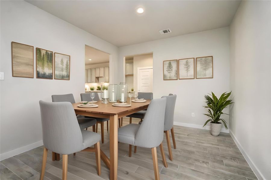 *Virtually Staged* Dining Room. Sample photo of completed home with similar floor plan. Actual colors and selections may vary. *Virtually Staged* Dining Room. Sample photo of completed home with similar floor plan. Actual colors and selections may vary.