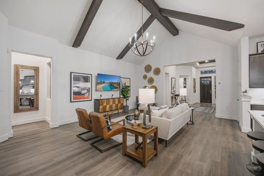 Representative furnished interior of a home built from the Brody by Chesmar Homes in Esperanza 60's, Boerne (Image 9).