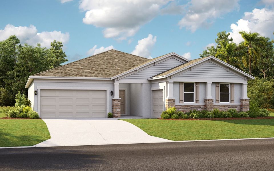 Representative exterior photo of a completed home built from the Southgate by Stanley Martin Homes in Groves at Grand Island, Grand Island, FL (Image 14).