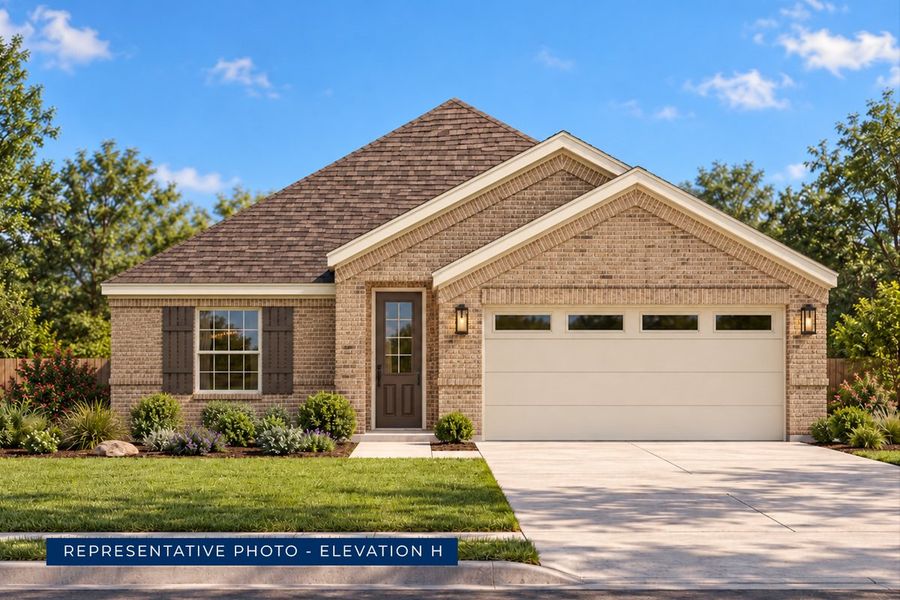 Representative exterior photo of a completed home built from the Madison F by First Texas Homes in The Meadows, Denton, TX (Image 16).