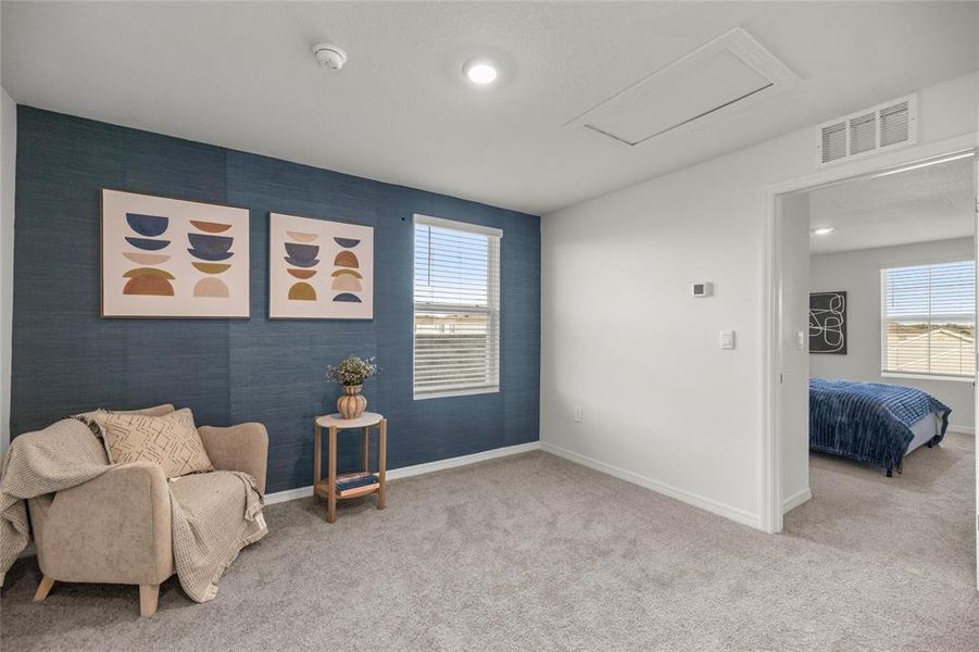 Furnished interior view inside a new home in Ocala Crossings South, Ocala (Image 5). Furnished interior view inside a new home in Ocala Crossings South, Ocala (Image 5).
