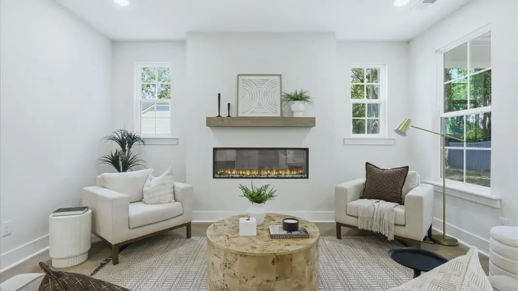 Furnished interior view inside a new home in Oak Bend, Charleston (Image 11). Furnished interior view inside a new home in Oak Bend, Charleston (Image 11).