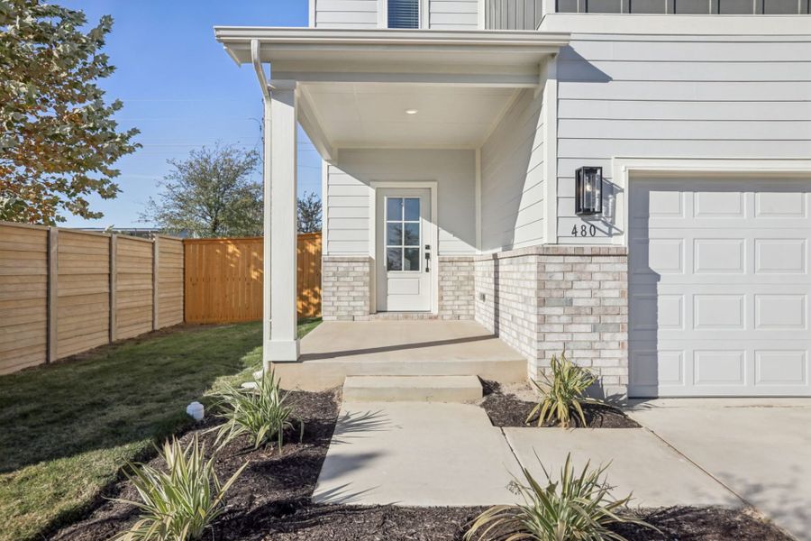 Exterior details and patio area of a home in Sonterra, Jarrell (Image 21).
