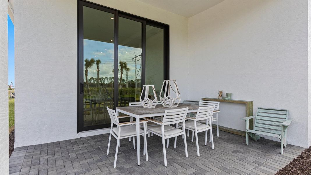 Exterior details and patio area of a home in PGA Village Verano, Port St. Lucie (Image 23). Exterior details and patio area of a home in PGA Village Verano, Port St. Lucie (Image 23).