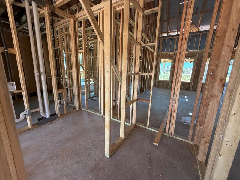 Laundry room off of garage Laundry room off of garage