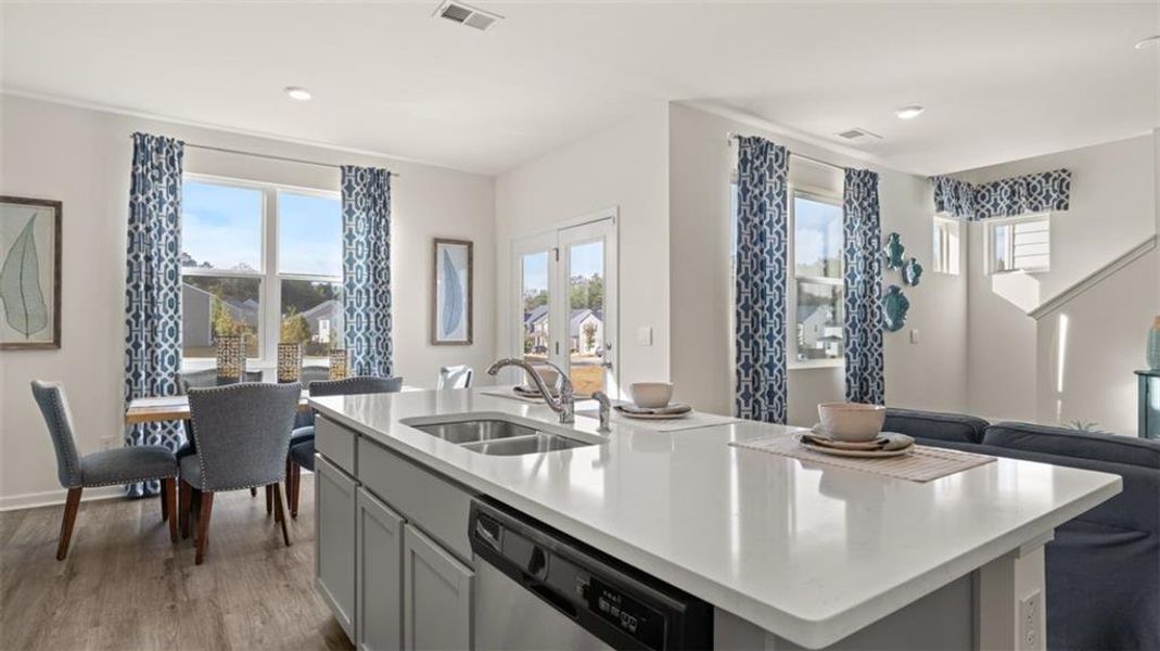 Furnished interior view inside a new home in Poplar Preserve, Newnan (Image 12). Furnished interior view inside a new home in Poplar Preserve, Newnan (Image 12).