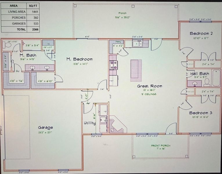 2D floor plan layout of this home in , Frankston, TX (Image 3).