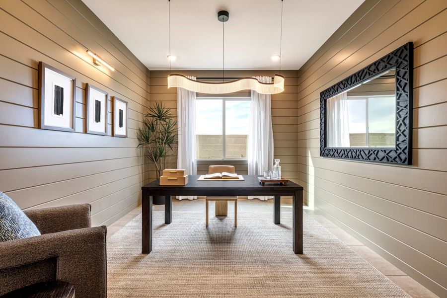 Representative furnished interior of a home built from the Juniper Plan 40-7 by Tri Pointe Homes in Soleo, San Tan Valley (Image 10).