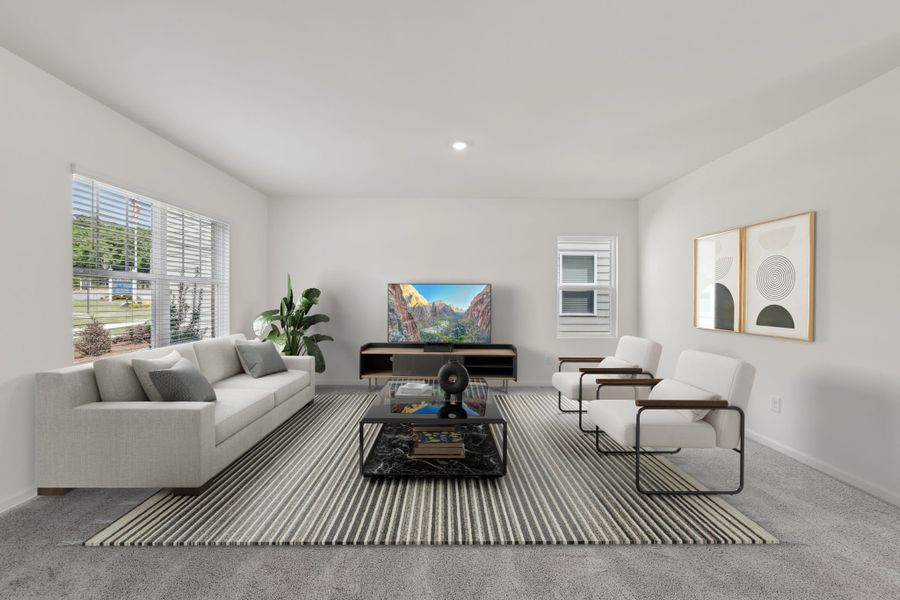 Representative furnished interior of a home built from the Neptune by Starlight Homes in Castlewood South, Taylor (Image 4). Representative furnished interior of a home built from the Neptune by Starlight Homes in Castlewood South, Taylor (Image 4).