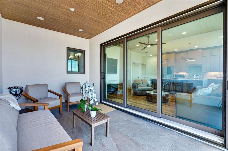 Exterior details and patio area of a home in , New Smyrna Beach (Image 44).